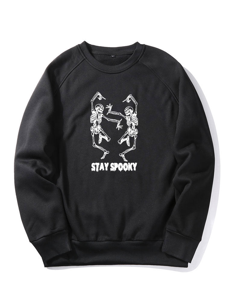 Sweat-shirt imprimé squelette drôle d'Halloween