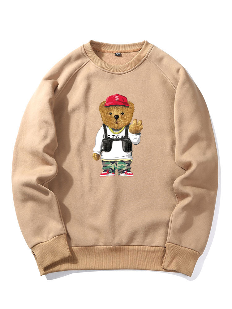 Cartoon Bear Print Sweatshirt