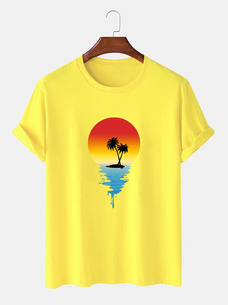 Sea Palm Tree Print T-Shirt