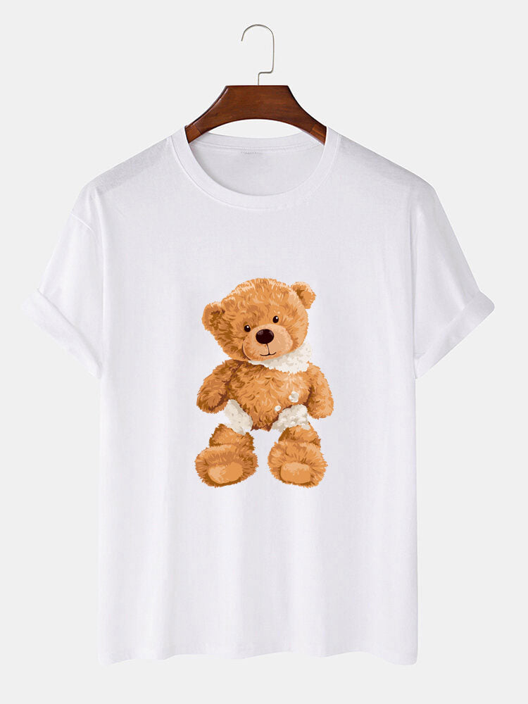 Damaged Bear Print T-Shirt