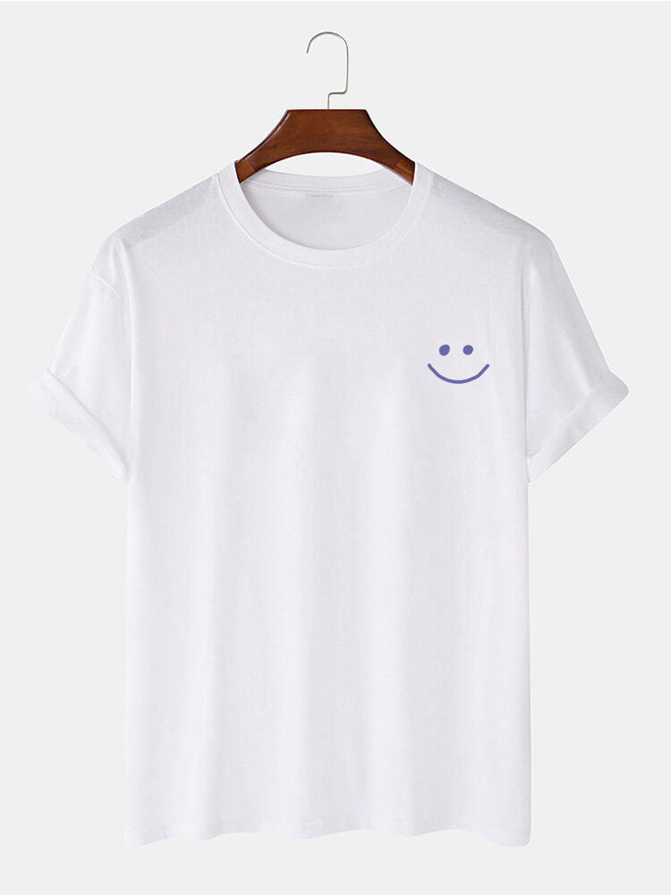 Smiley Face Pattern Print T-Shirt