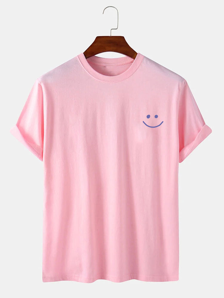 Smiley Face Pattern Print T-Shirt