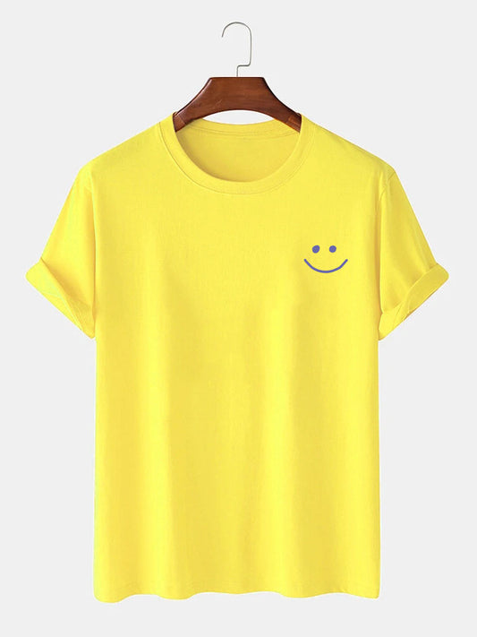 Smiley Face Pattern Print T-Shirt