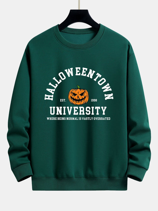 Sweat-shirt décontracté à imprimé citrouille d'Halloweentown