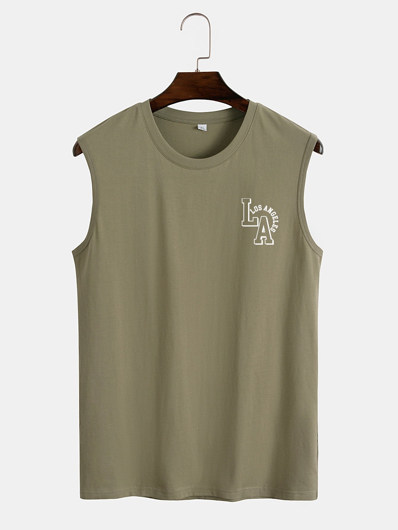 LA Letter Print Tank Top