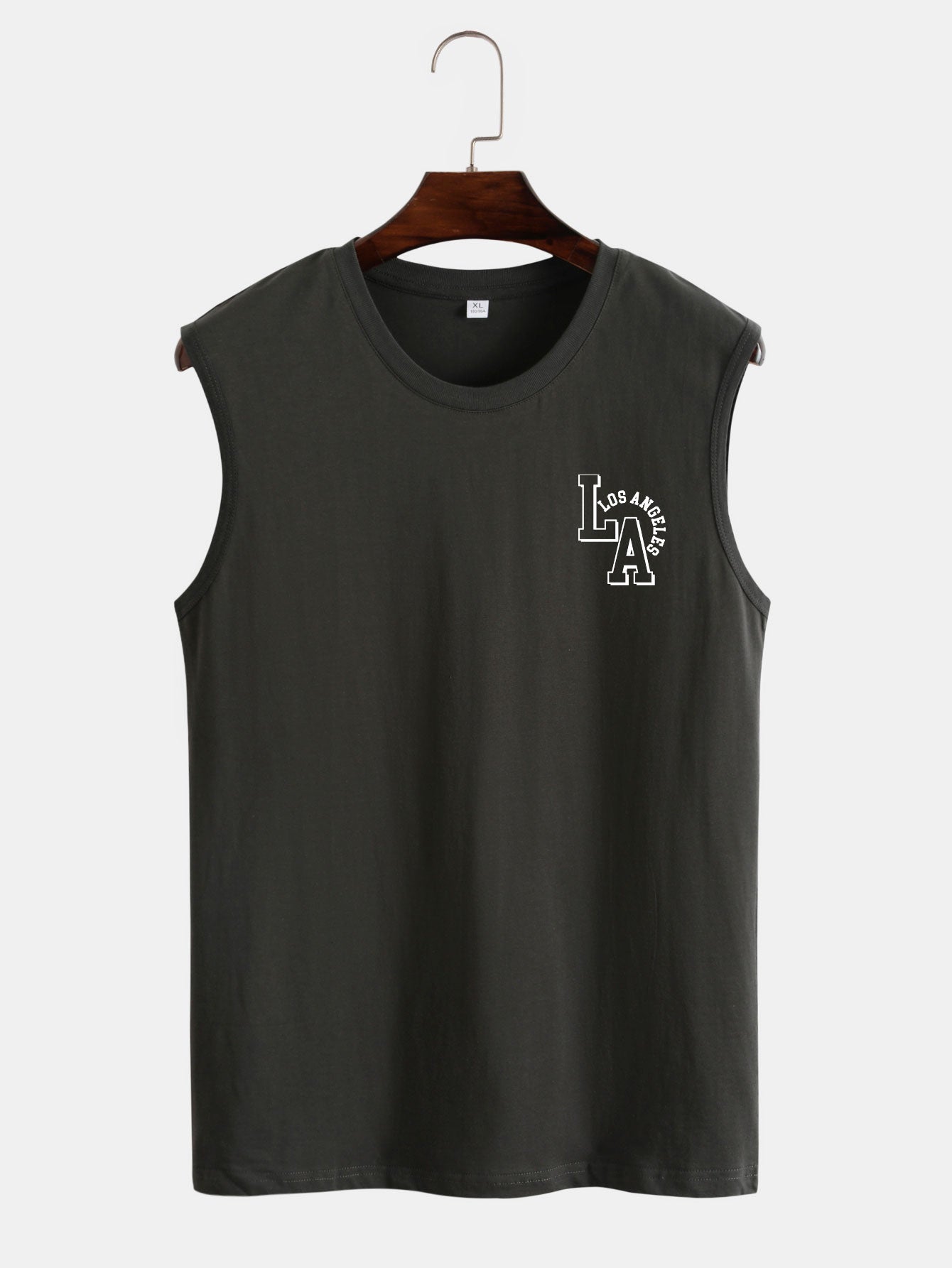 LA Letter Print Tank Top