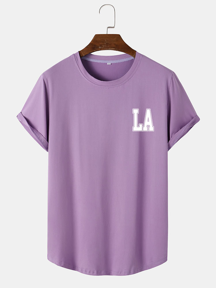 LA Print Arc Hem T-Shirt