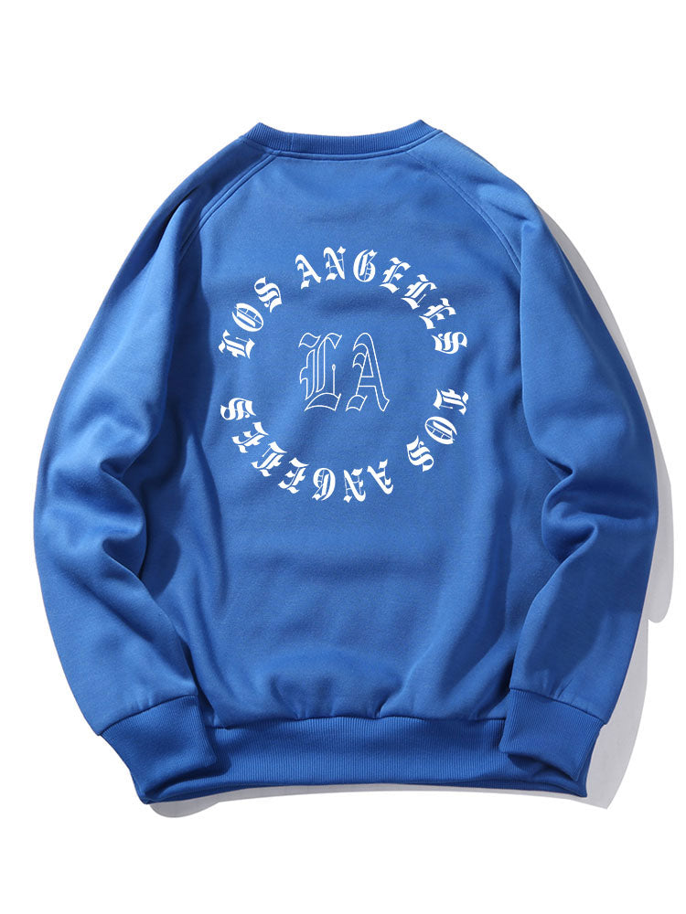 Sweat-shirt à imprimé lettre Los Angeles au dos