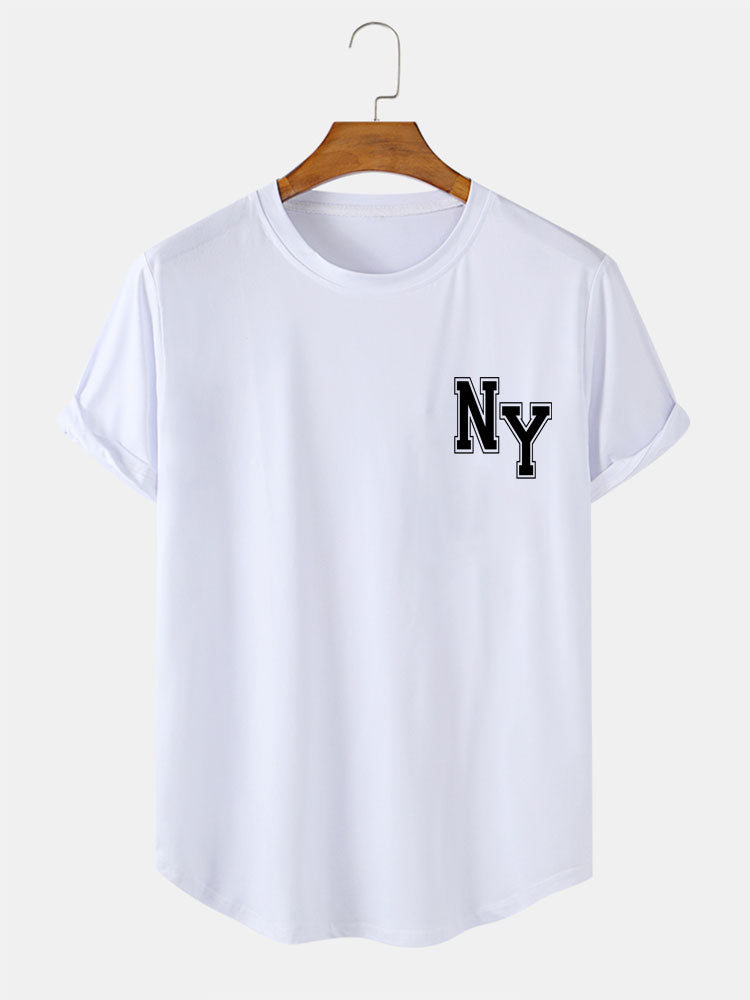 NY Print Arc Hem T-Shirt