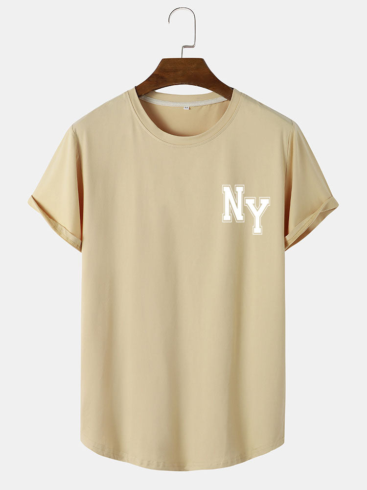 NY Print Arc Hem T-Shirt