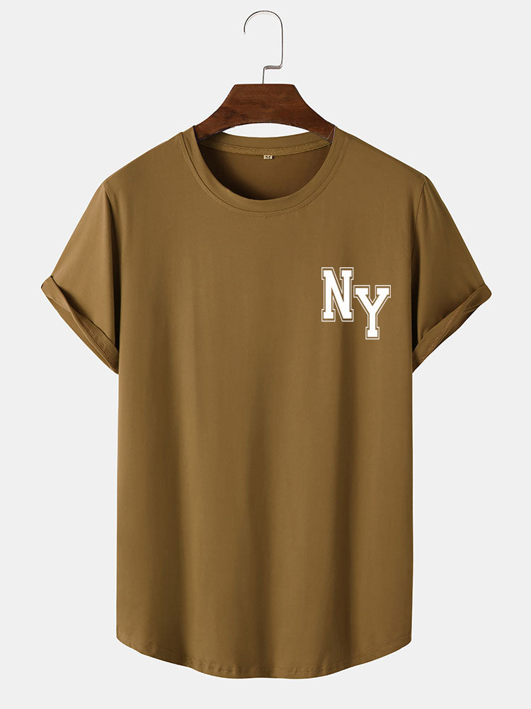 NY Print Arc Hem T-Shirt