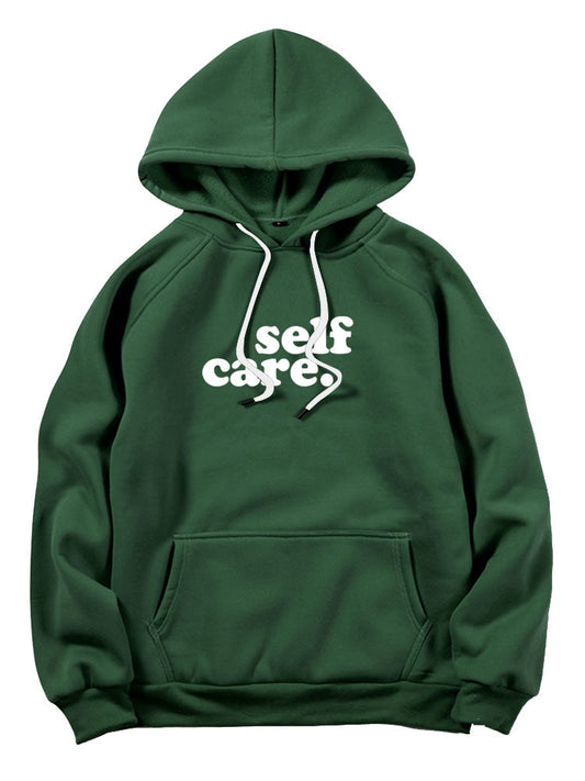 Sweat à capuche imprimé Self Care