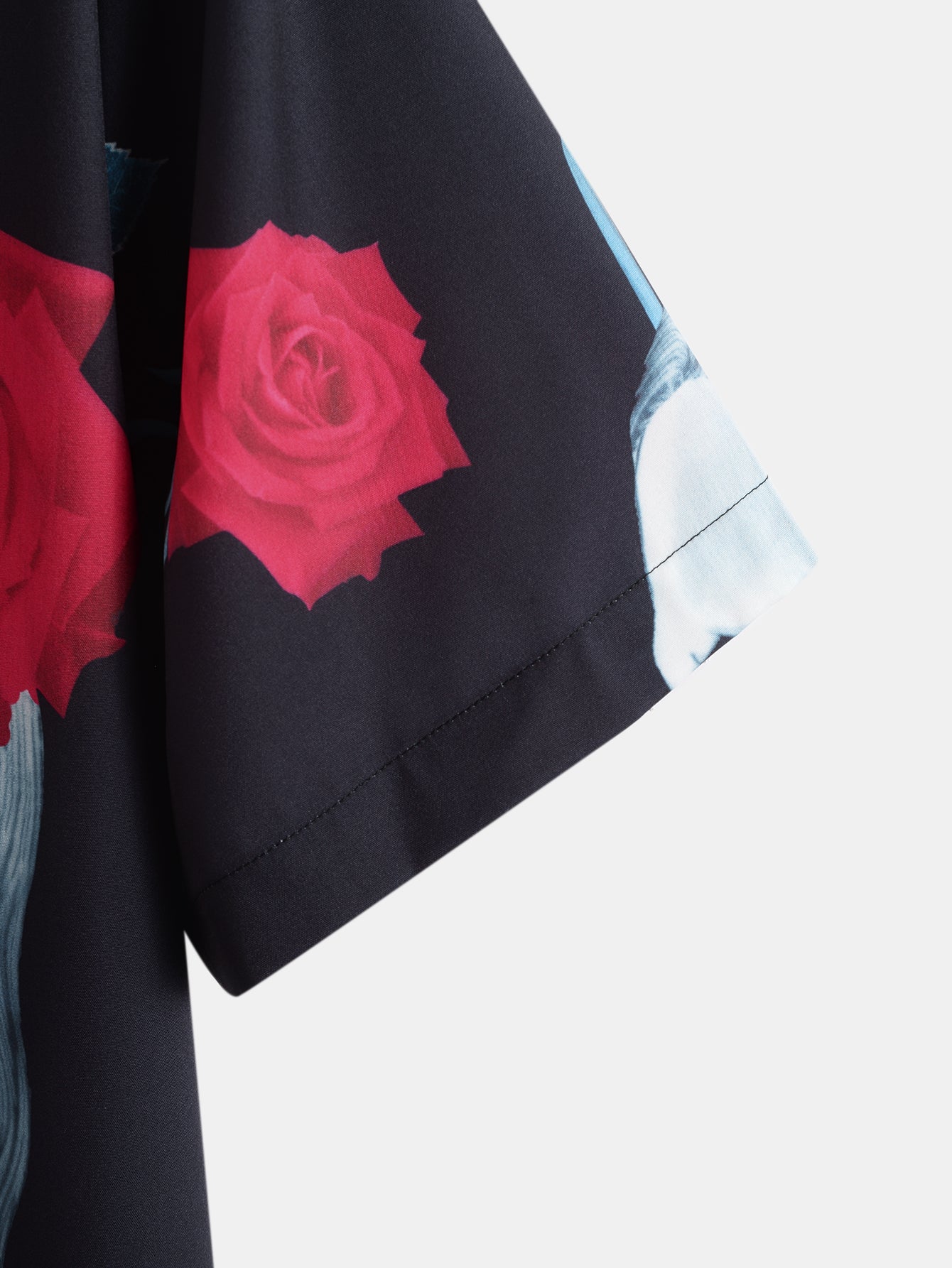 Chemise à col à revers et imprimé Skull Rose