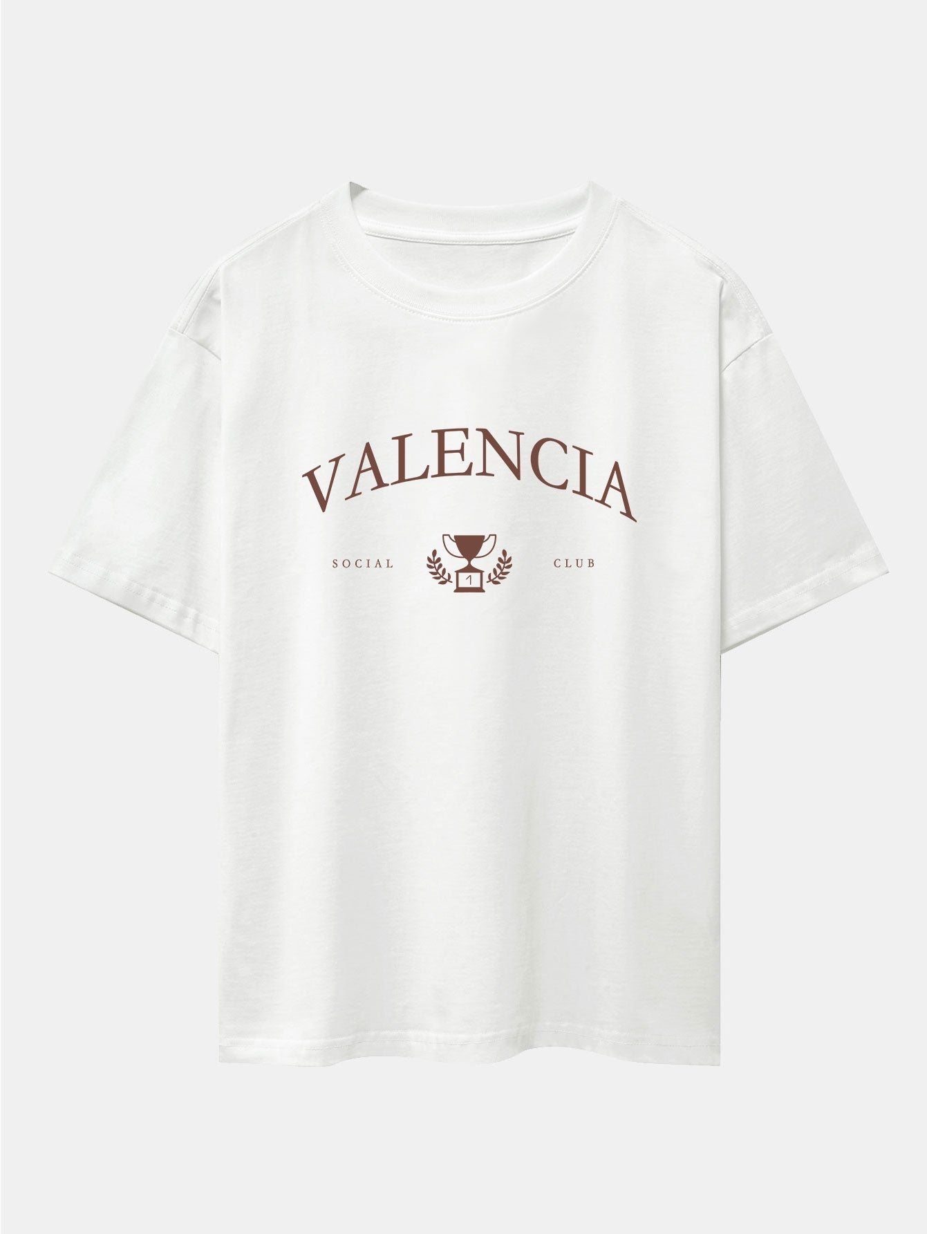 T-shirt oversize imprimé Valencia à épaules tombantes