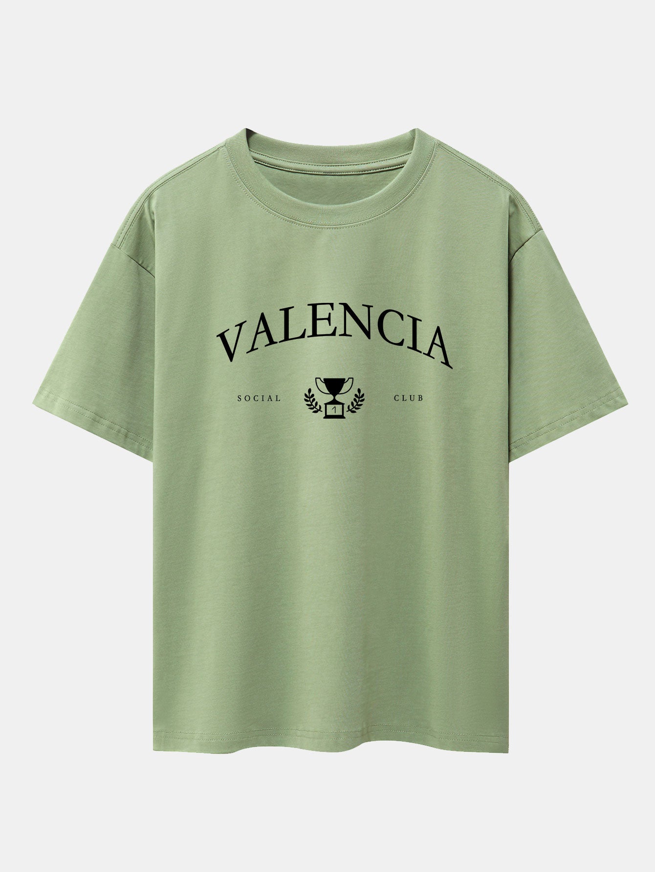 T-shirt oversize imprimé Valencia à épaules tombantes