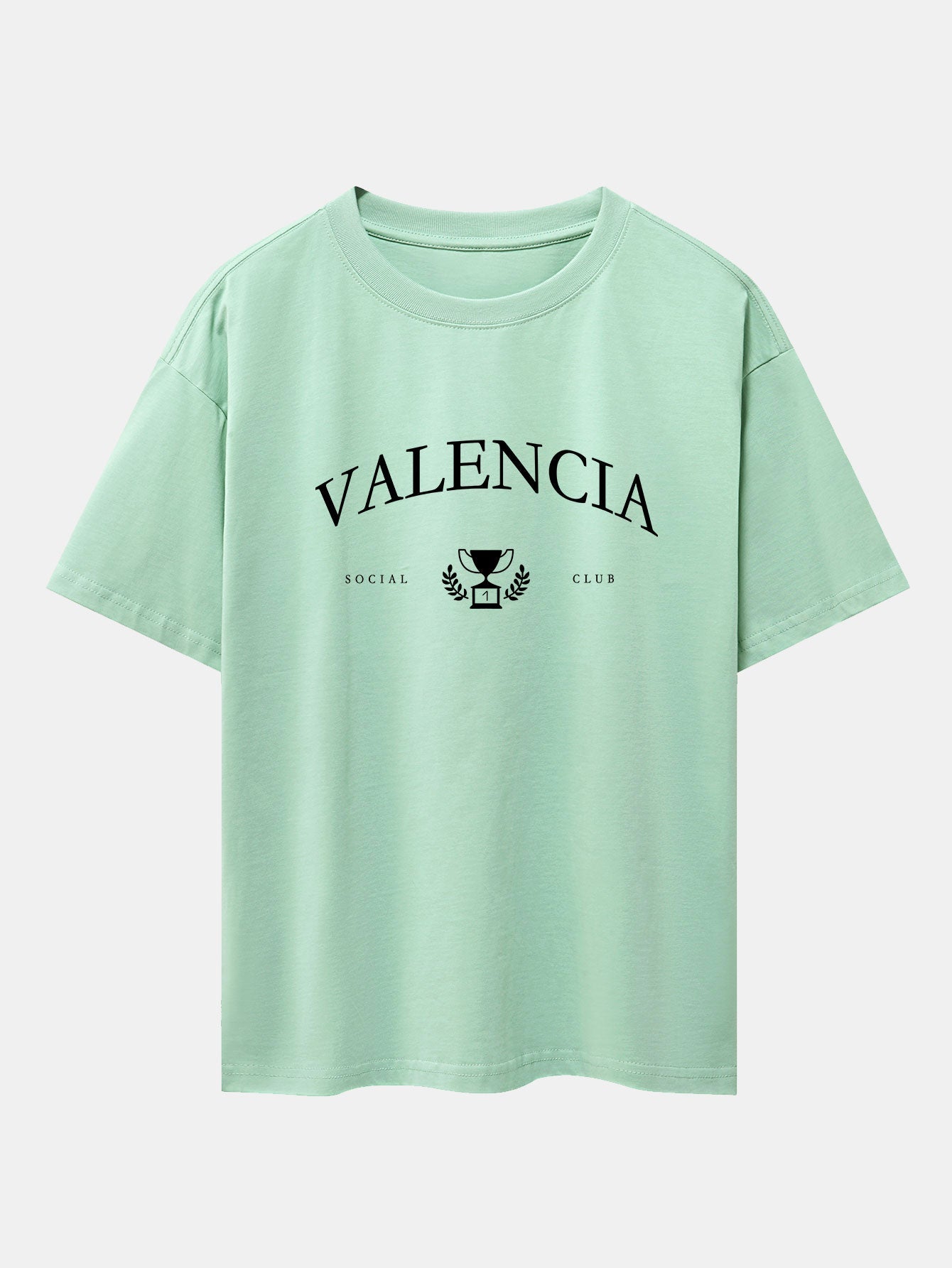 T-shirt oversize imprimé Valencia à épaules tombantes