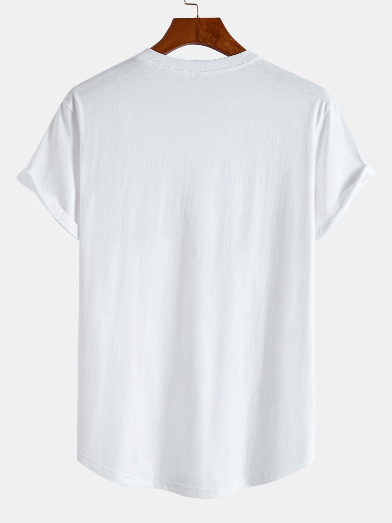 New York Scenery Print Cotton Arc Hem T-Shirt