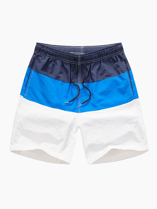 Man Contrast Spliced Swim Shorts