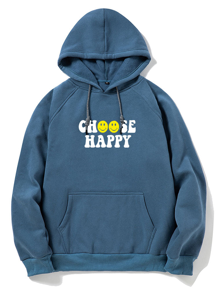 Sweat à capuche imprimé avec slogan Smiley