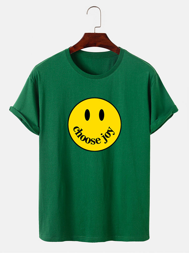 Choose Joy Smiley Print T-Shirt