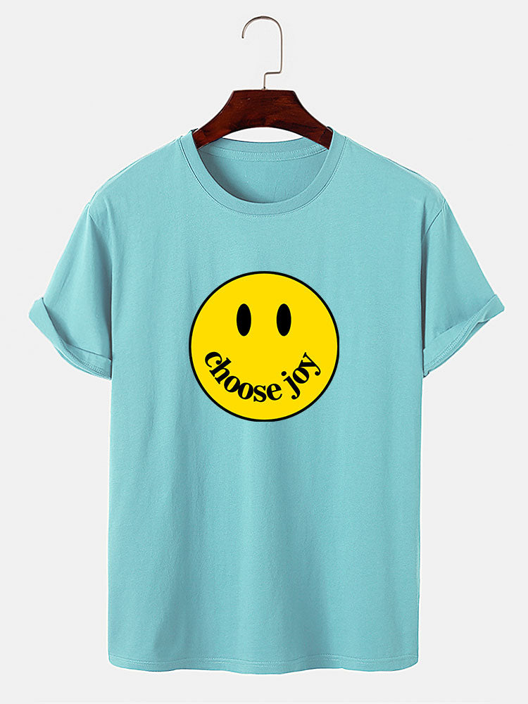 Choose Joy Smiley Print T-Shirt