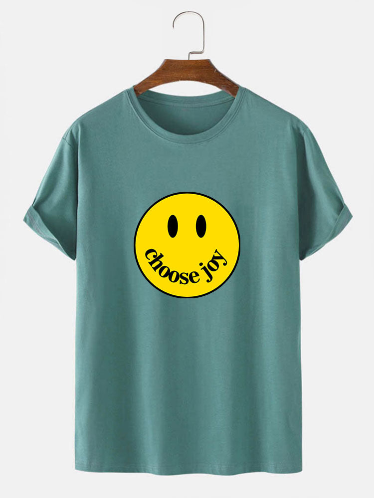 Choose Joy Smiley Print T-Shirt