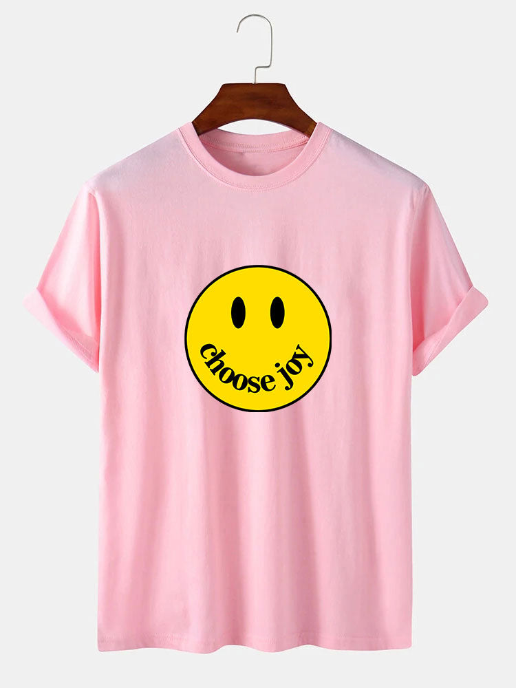 Choose Joy Smiley Print T-Shirt