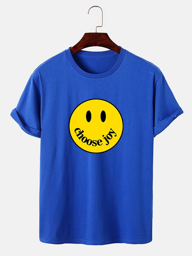 Choose Joy Smiley Print T-Shirt