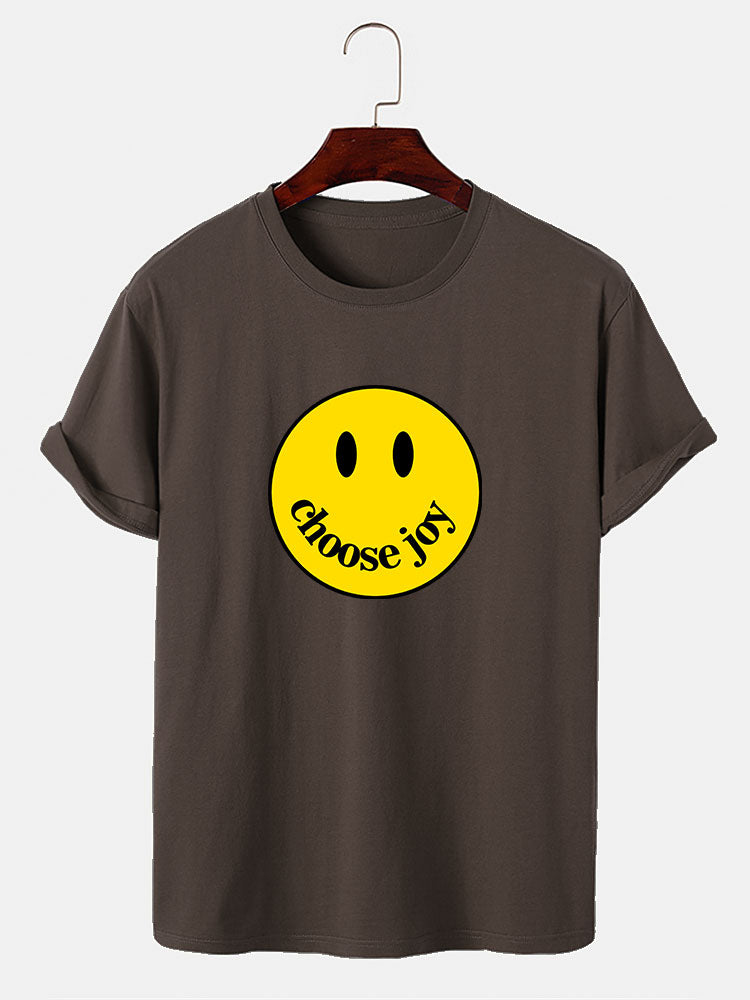 Choose Joy Smiley Print T-Shirt