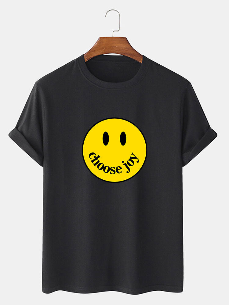 Choose Joy Smiley Print T-Shirt