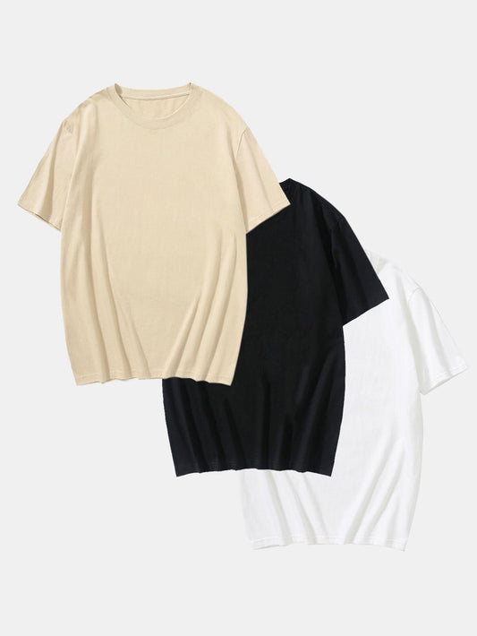 3 Pieces Basic Cotton T-Shirt