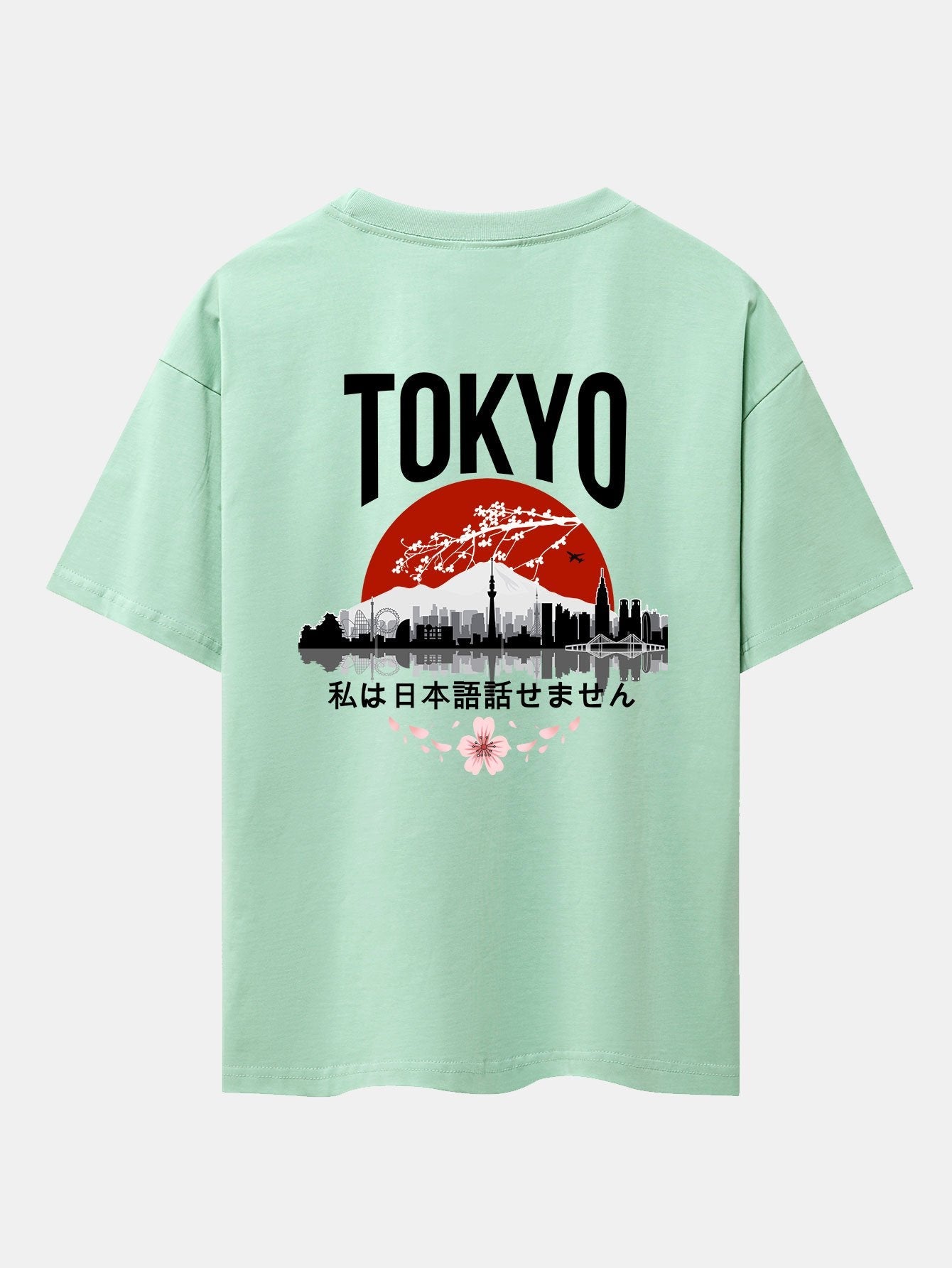 Tokyo Scenery Back Print Oversize T-Shirt