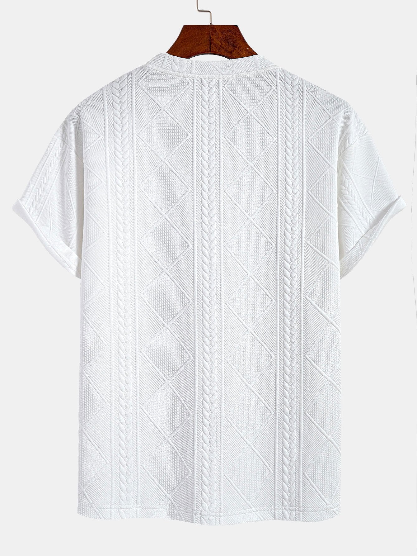 Oversize Geometric Jacquard T-Shirt