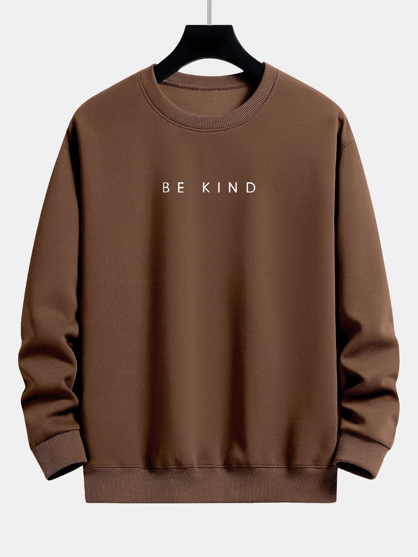 Sweat-shirt coupe décontractée à imprimé Be Kind