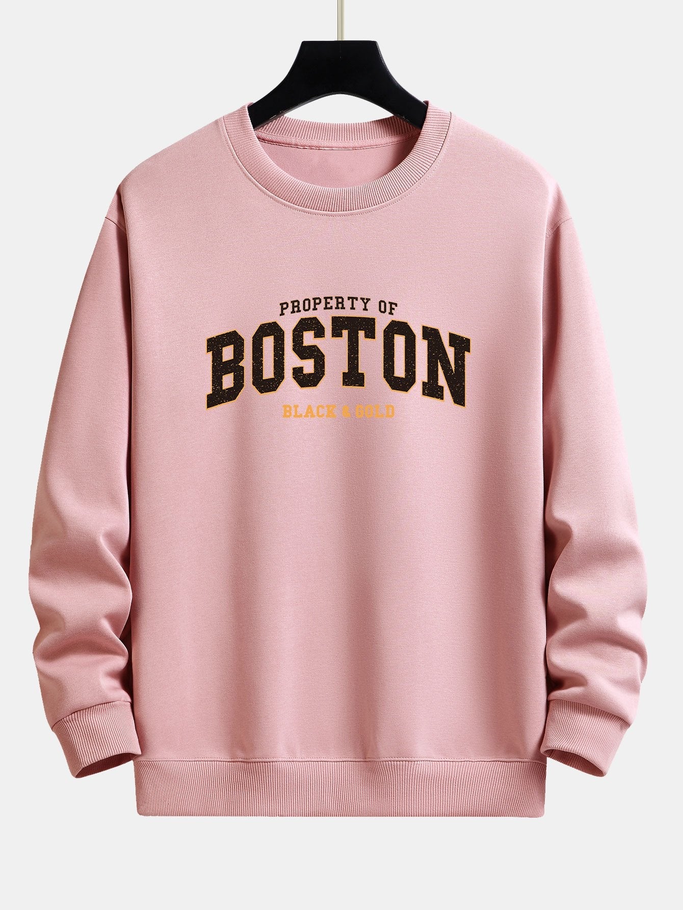 Sweat-shirt coupe décontractée à imprimé Boston