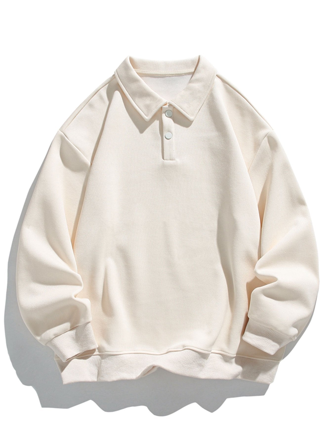 Relax Fit Basic Polo Sweatshirt