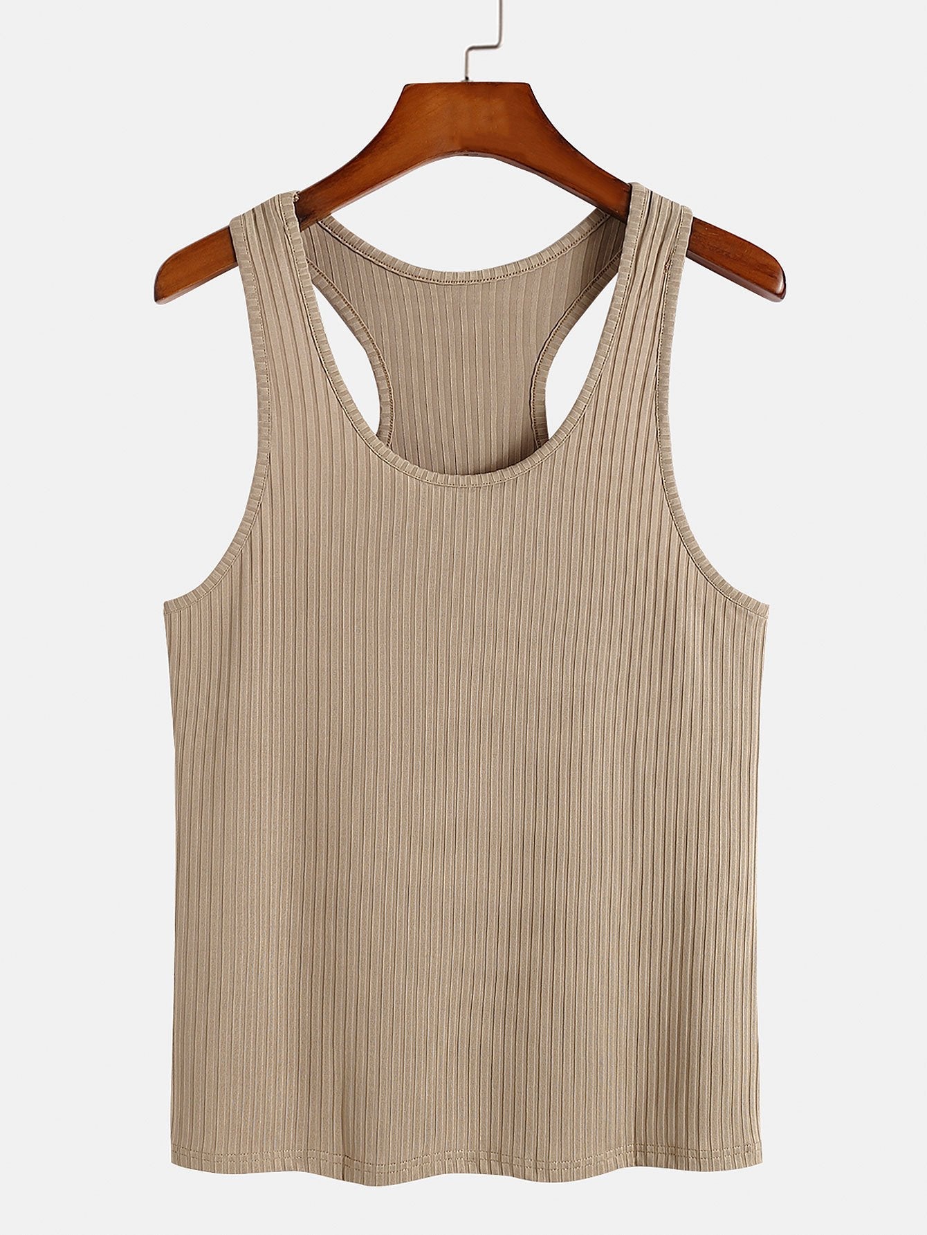 Basic Slim Ribbed Racer Back Tank