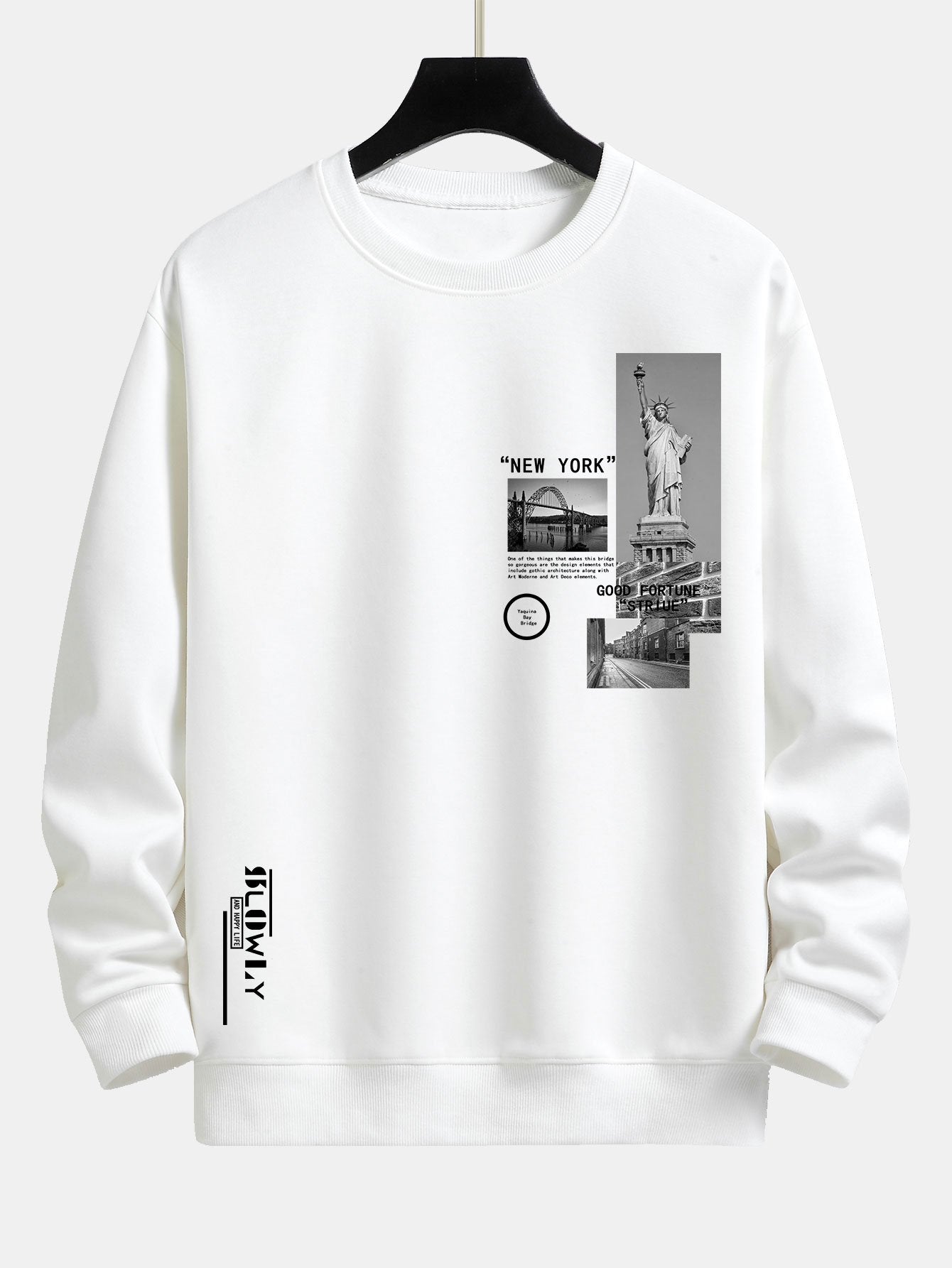 New York Architecture Print Relax Fit Sweatshirt