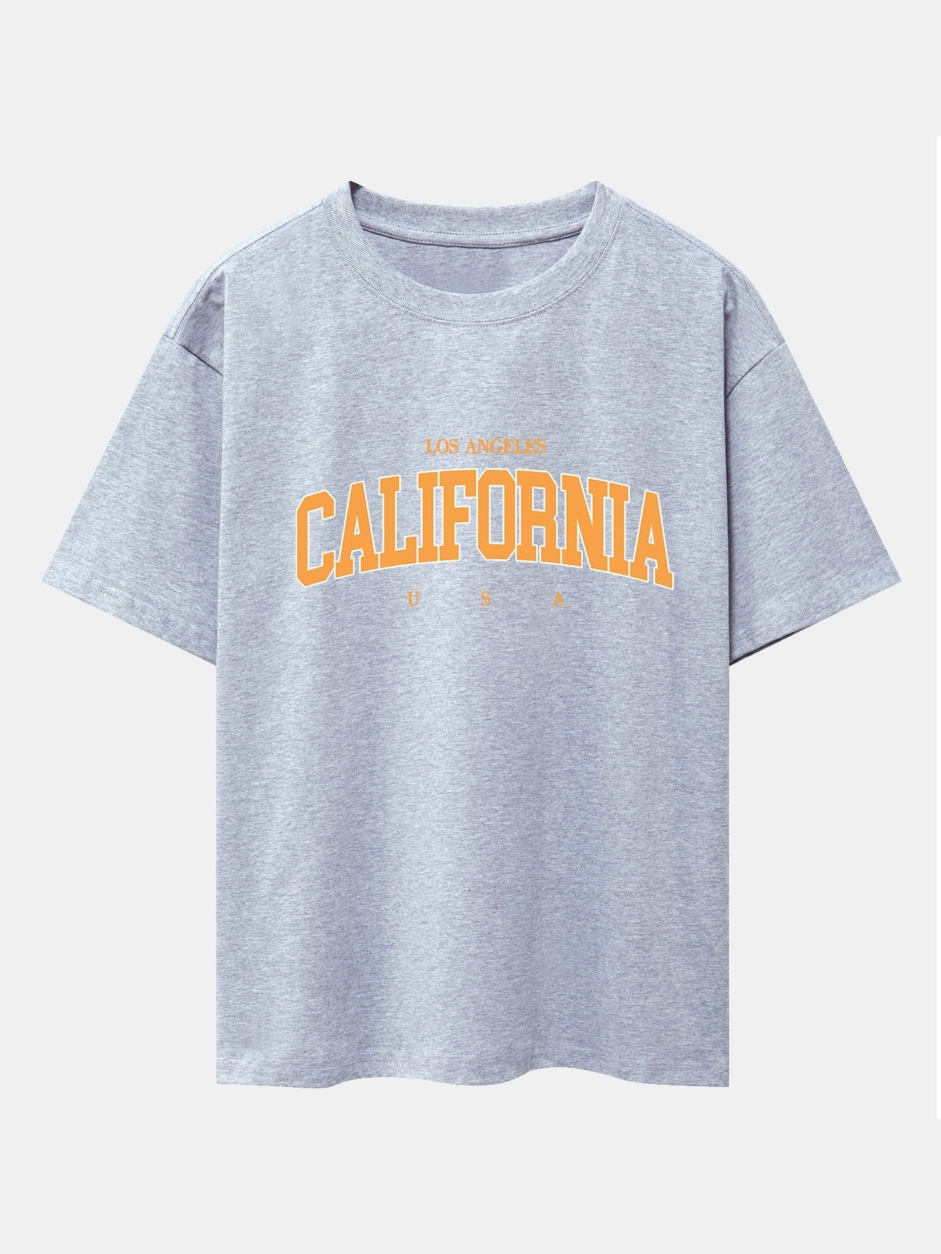 Los Angeles California Print Drop Shoulder Oversize T-Shirt