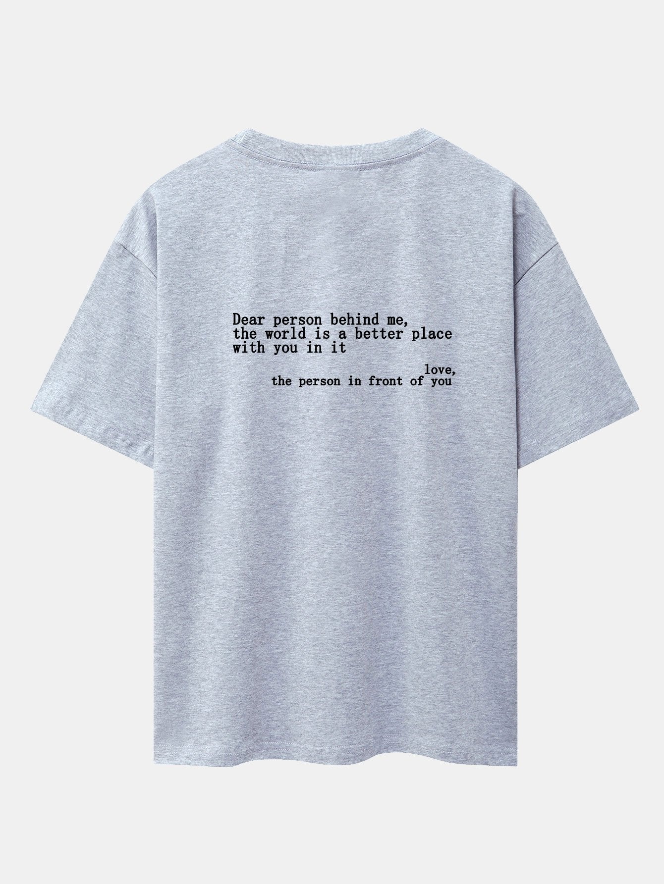 T-shirt oversize à épaules tombantes et slogan imprimé au dos 