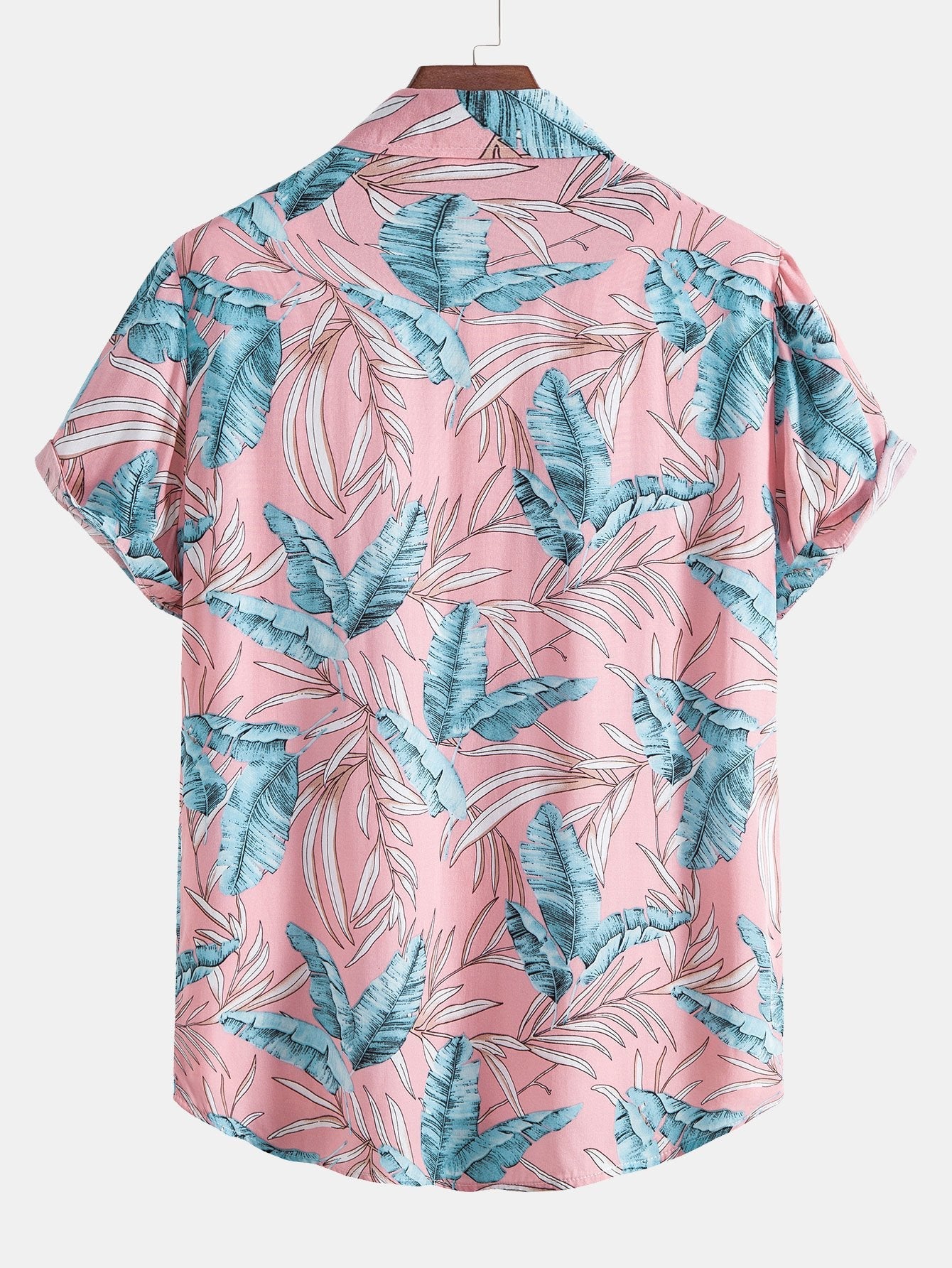 Chemise boutonnée en viscose à imprimé tropical