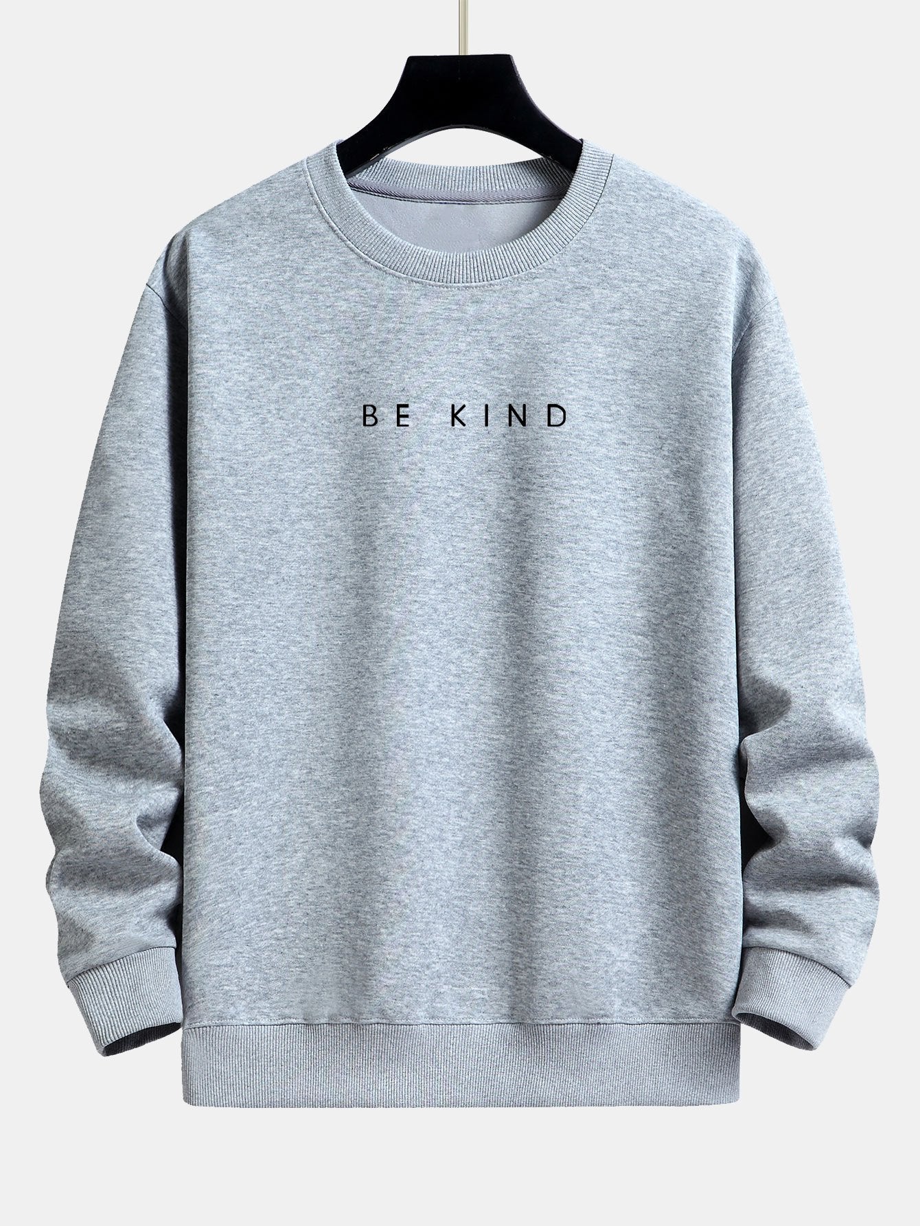 Sweat-shirt coupe décontractée à imprimé Be Kind