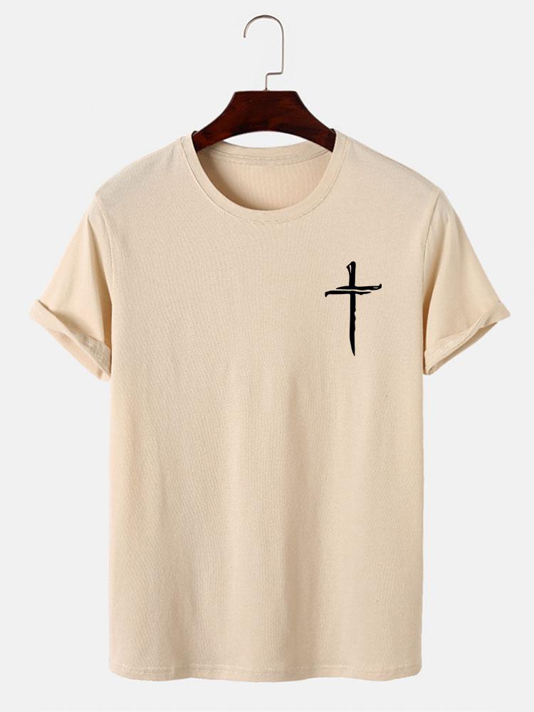 Cross Print T-Shirt