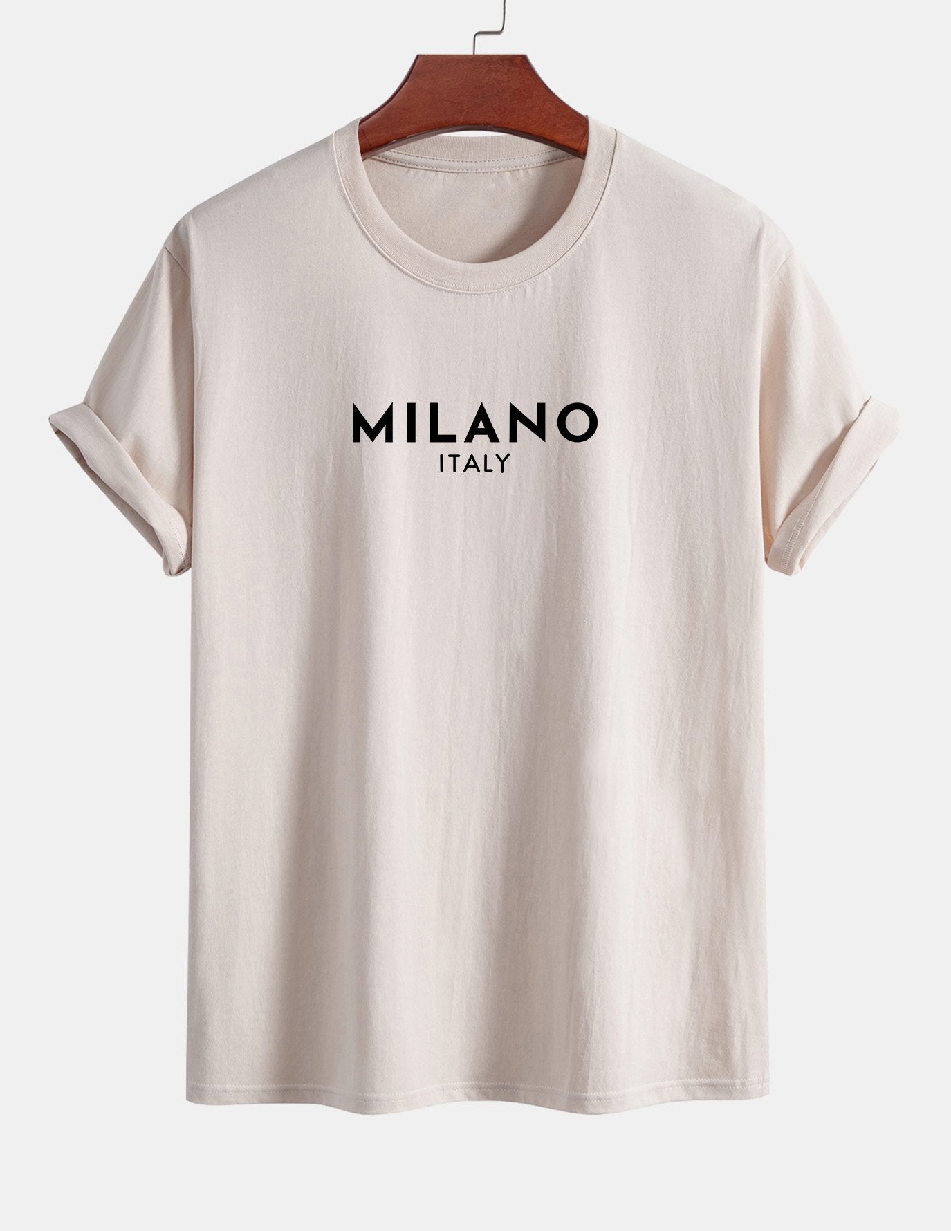 Regular Fit Milano Italy Print Cotton T-Shirt