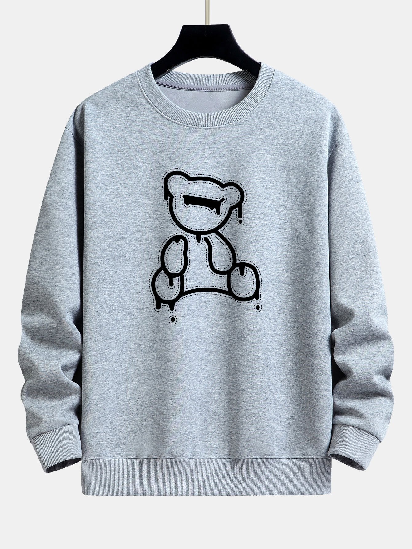 Line Bear Print Relax Fit Sweatshirt