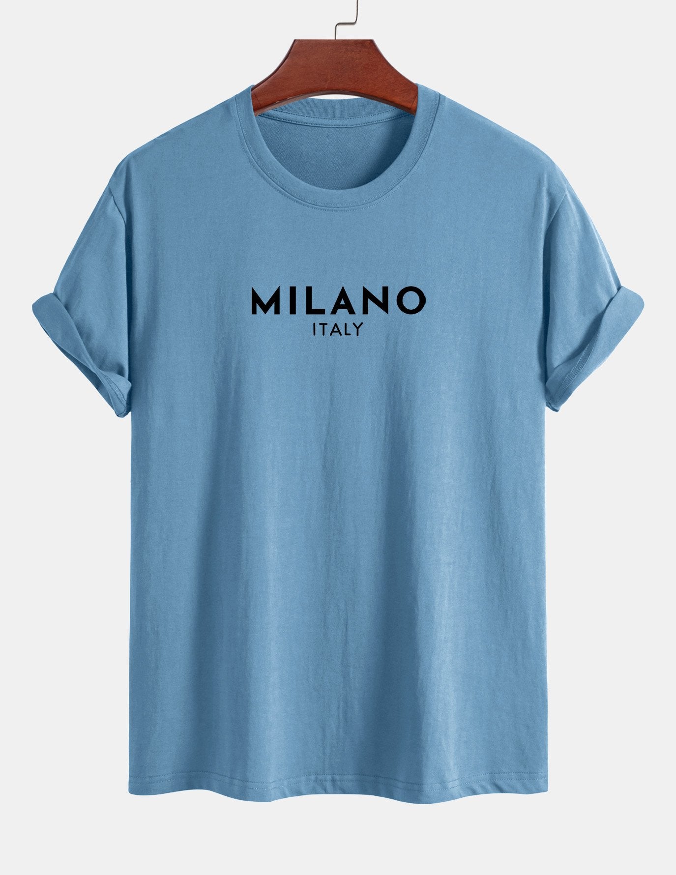 Regular Fit Milano Italy Print Cotton T-Shirt