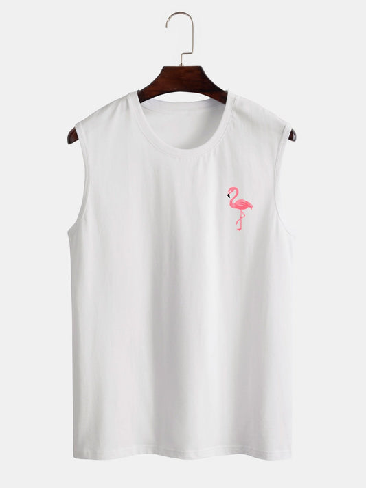 Flamingo Print Tank Top