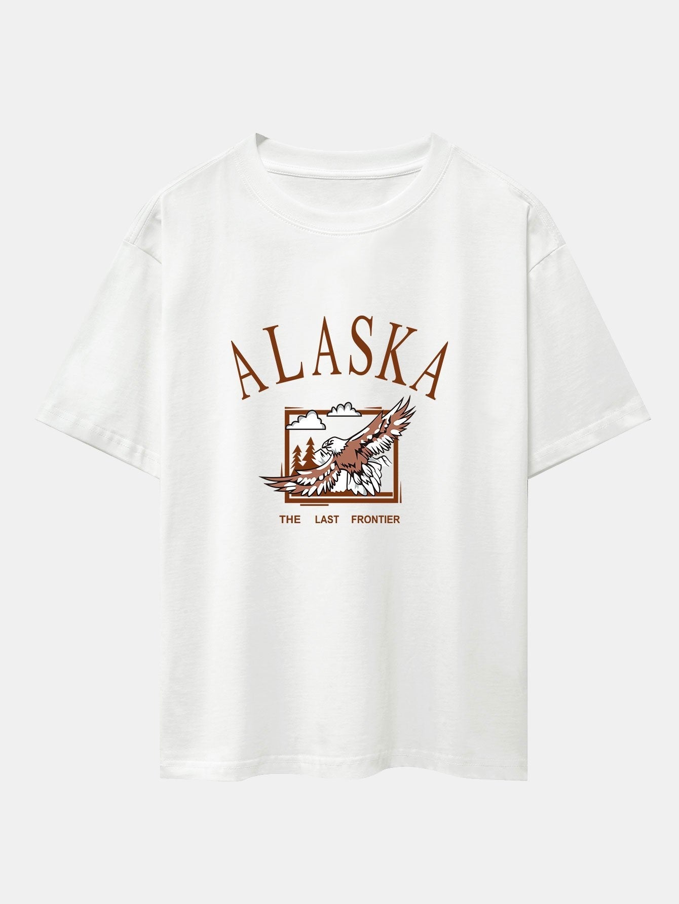 Alaskan Eagle Print Heavy Weight Oversize T-Shirt