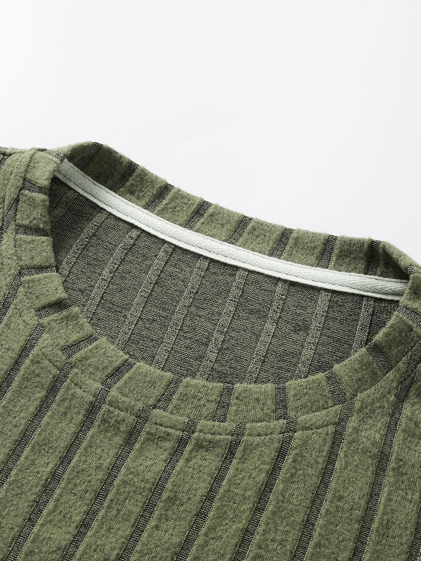 Long Sleeve Knit Ribbed T-Shirt