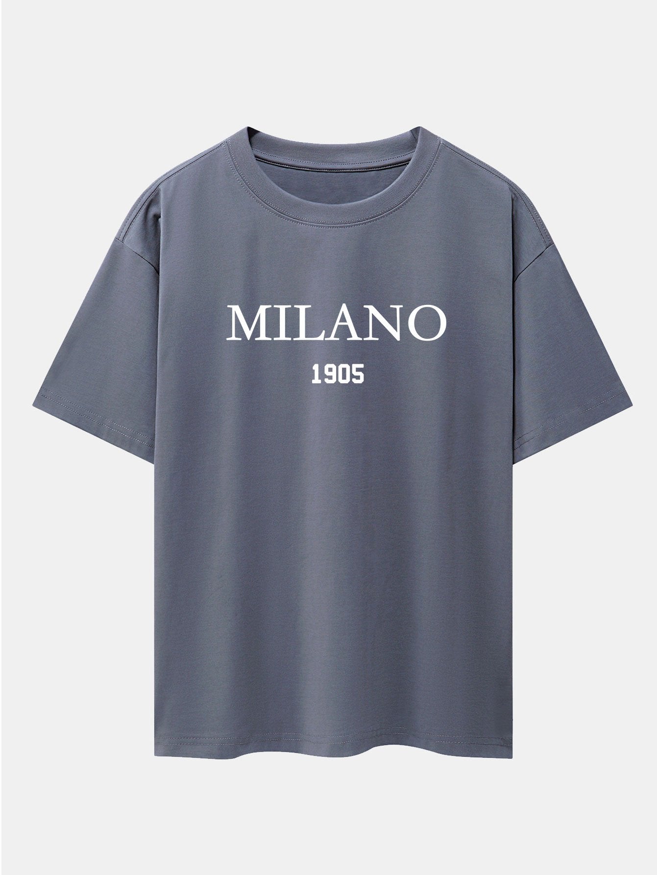 Milano Slogan Print Drop Shoulder Oversize T-Shirt